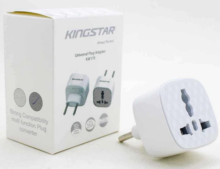 تبدیل برق 3شاخه به 2شاخه KINGSTAR KW170