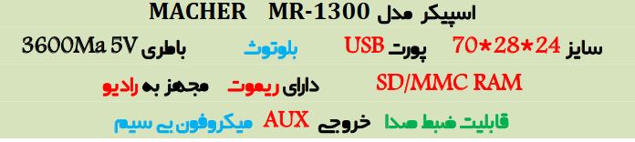 اسپیکر پارتی باکس MACHER MR-1300