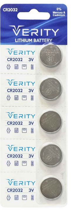 باطری سکه ای VERITY 2032 ورق 5تایی