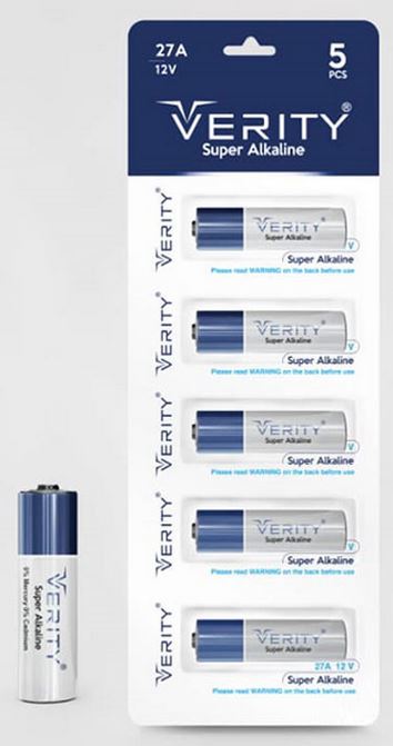 باطری دزدگیر 27A ورق 5 تایی VERITY