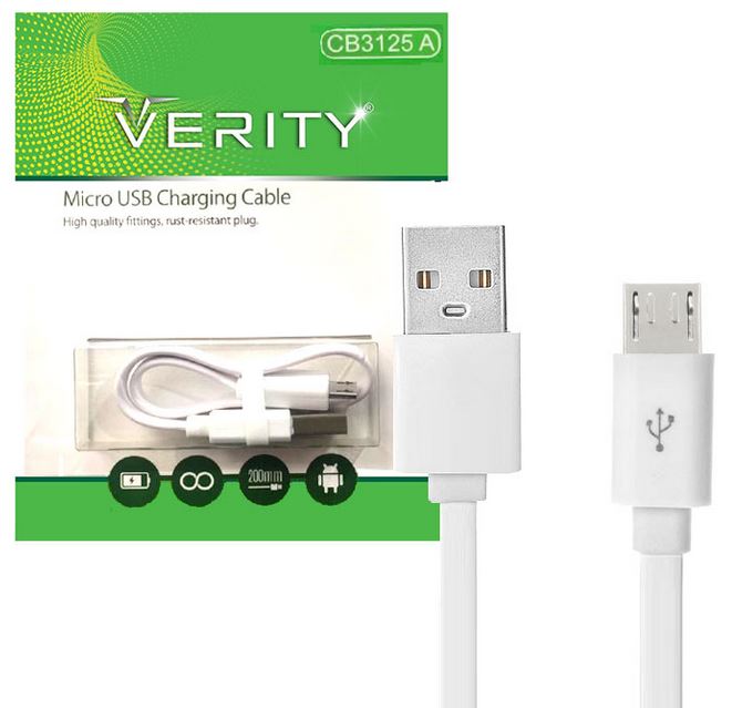 کابل شارژر پاوربانکی اندرویدی VERITY CB 3125