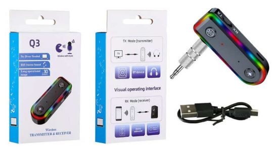 دانگل بلوتوث Q3 RGB AUX