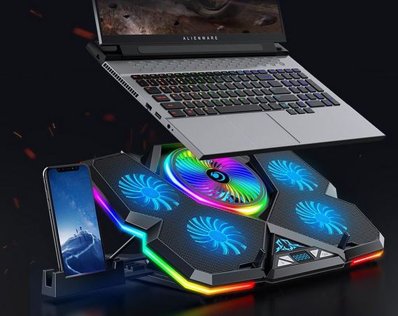 کول پد گیمینگ 5فن RGB+هولدر موبایل D10