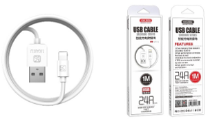 کابل شارژر& دیتا KAKUSIGA KSC-060 Lightning 1M