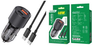 شارژر فندکی باکابل 30W KAKUSIGA KSC-856 PD TYPE-C TO TYPE-C