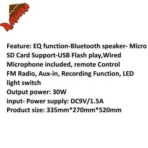 اسپیکر چمدانی KINGSTAR KBS443
