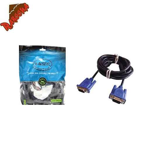 کابل مشکی VGA 3+6 1.5M پکدار KAISER