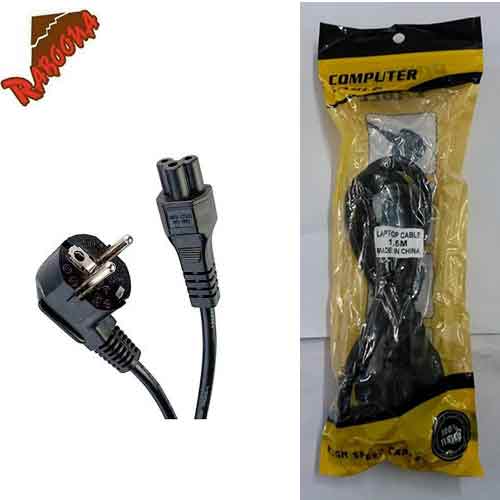 کابل برق لپ تاپ 3 پین 1/5 متری پک زرد