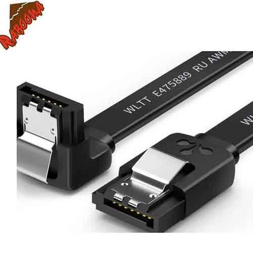 کابل دیتا ساتا90درجه قفل دار SATA3.0 مشکی