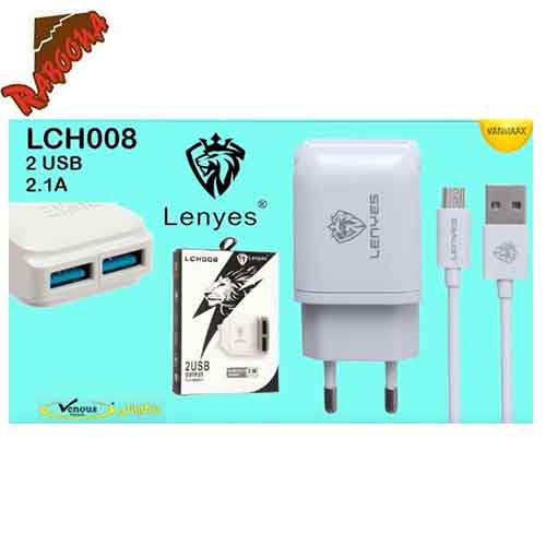 شارژر دو پورت باکابل اندروید2.1A Lenyes LCH008