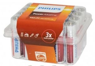 باطری نیم قلمی آلکالاین جعبه 24 تایی PHILIPS