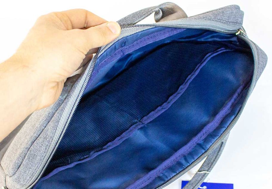 کیف لپ تاپ KLB 1101 طوسی -آبی