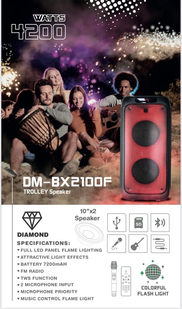 اسپیکر بلوتوثی تمام LED برند دیاموند (کنکورد) 2100