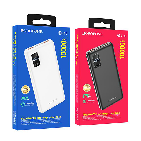 پاوربانک بروفون مدل BJ15 PD 22.5W ظرفیت 10000 میلی‌ آمپر