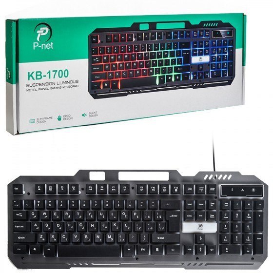 کیبورد گیمینگ سیم دار پی نت (P-net) مدل KB-1700