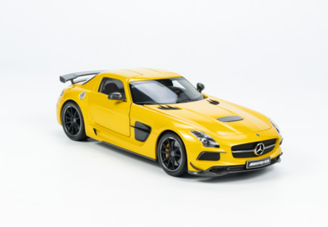 Mercedes-benz SLS AMG black series yellow