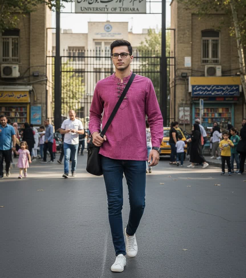 پیراهن هشت دکمه زرشکی سنگشور 3