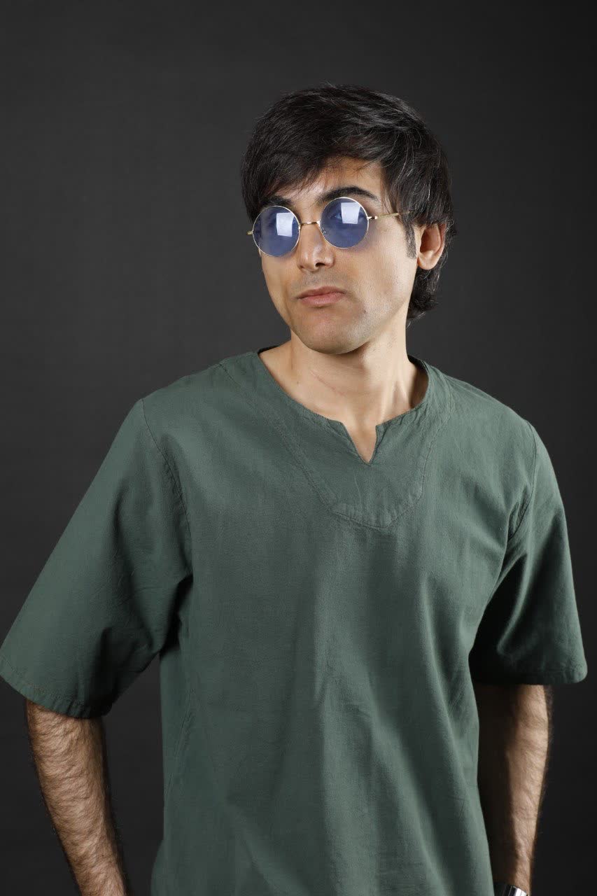 پیراهن یقه 7 یشمی سایز 3