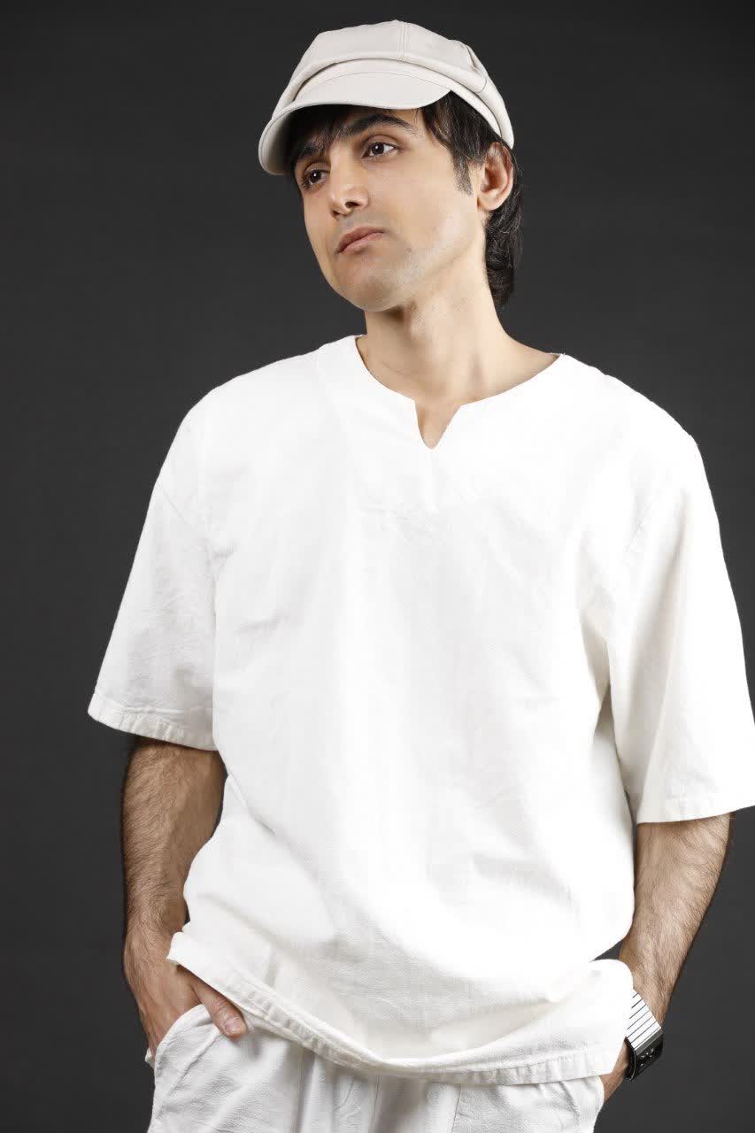 پیراهن یقه 7 شیری سایز 3 آستین کوتاه