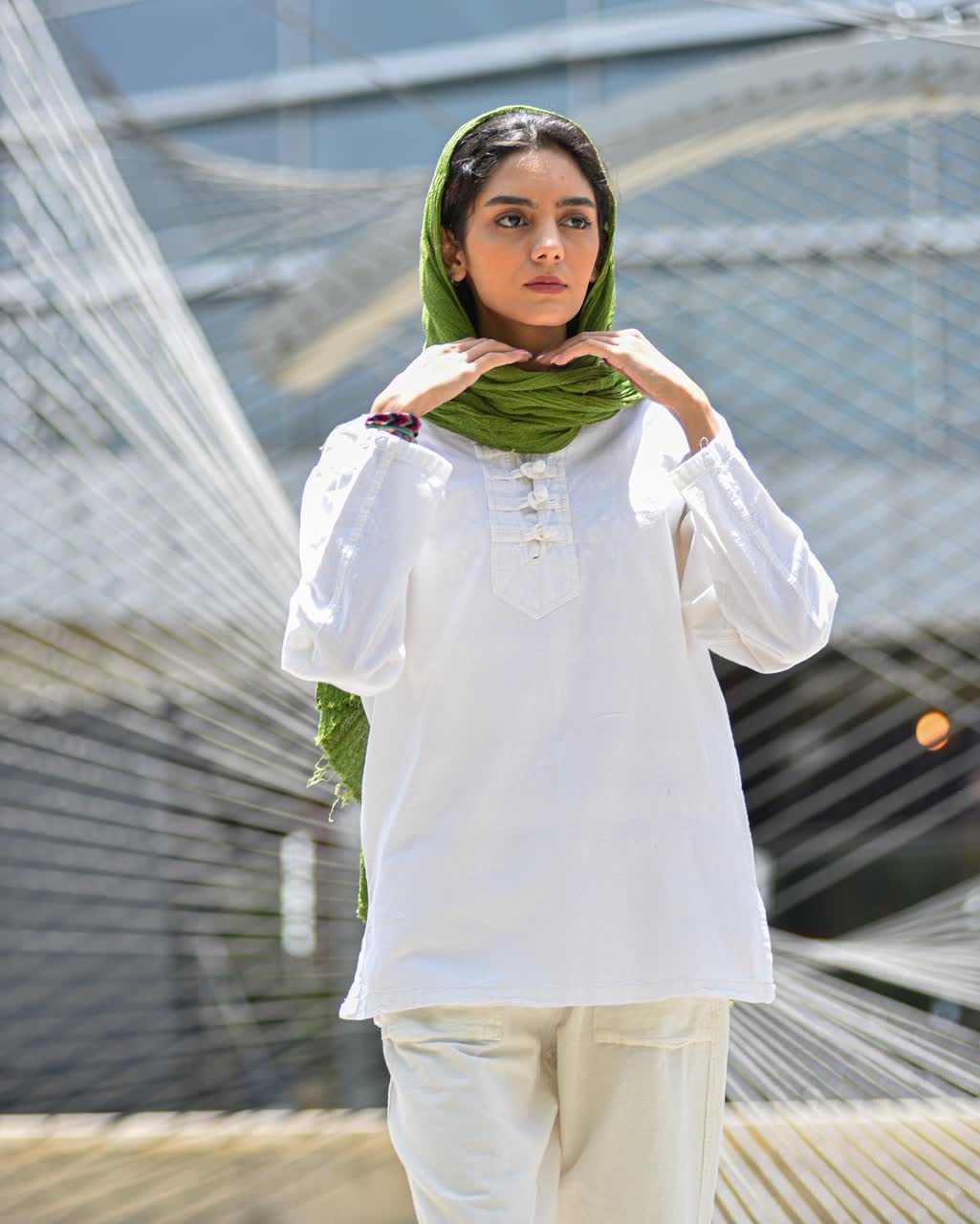 پیراهن چهار گره شیری سایز5